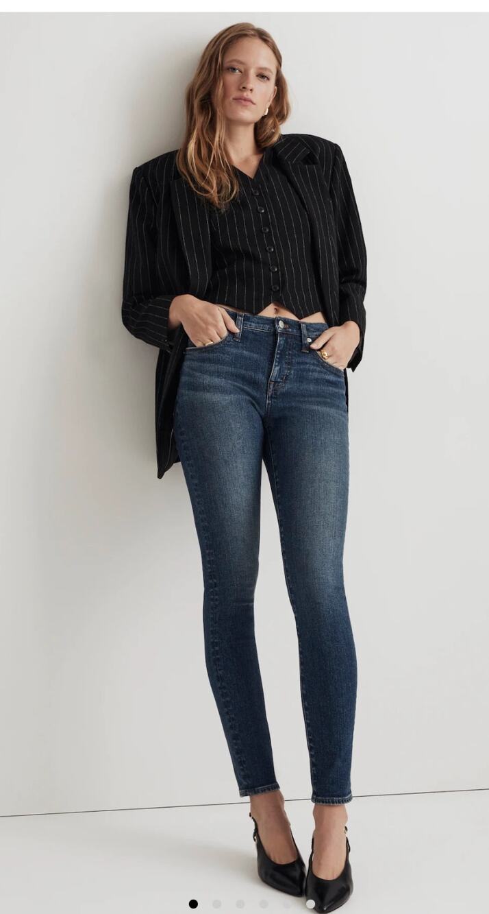 Madewell 9" High Rise Skinny Denim Jeans 28 Dark Wash